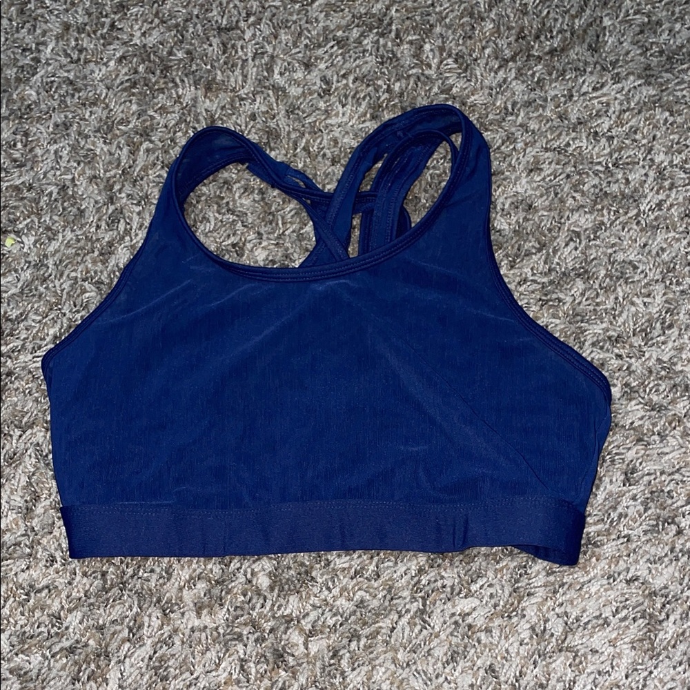 Fabletics Navy Blue Racerback Sports Bra